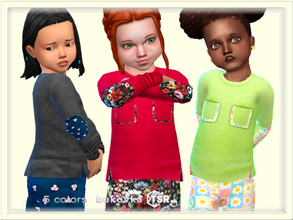Sims 4 — Shirt Floral Print by bukovka — Shirt for toddlers of girls. Installed standalone, suitable for the base game. 5