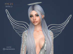 Sims 4 — Angel Wings by Suzue — -New Mesh (Suzue) -7 Swatches -For Female and Male -Wrist Left Category -HQ Compatible