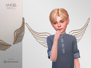 Sims 4 — Angel Wings Child by Suzue — -New Mesh (Suzue) -7 Swatches -For Female and Male -Wrist Left Category -HQ
