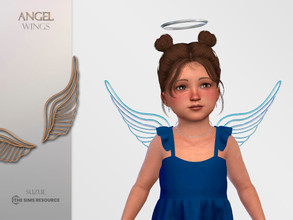 Sims 4 — Angel Wings Toddler by Suzue — -New Mesh (Suzue) -7 Swatches -For Female and Male -Wrist Left Category -HQ