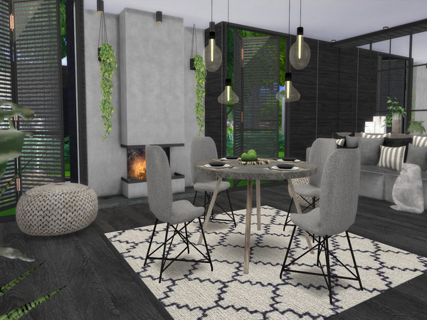 Sims 4 — Zella Diningroom by Suzz86 — Zella is a fully furnished and decorated diningroom. Size: 9x8 Value: $ 13,400