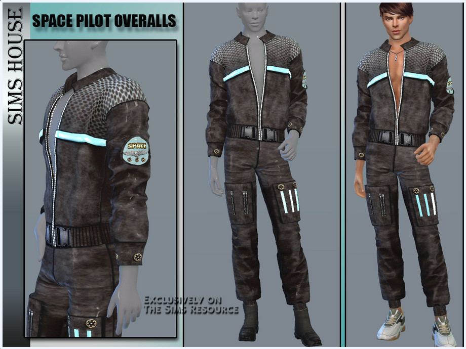 The Sims Resource - SPACE PILOT OVERALLS