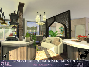 Sims 4 — Kingston 1Room Apartment 3 by Merit_Selket — modern 1 room apartment with oriental flair, built for my Lot