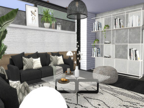 Sims 4 — Amelia Livingroom by Suzz86 — Amelia is a fully furnished and decorated livingroom. Size: 7x7 Value: $ 10,300