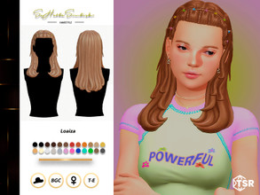 Sims 4 — Loaiza Hairstyle by sehablasimlish — I hope you like it and enjoy it. Teen-elder All Maps All lods Hat
