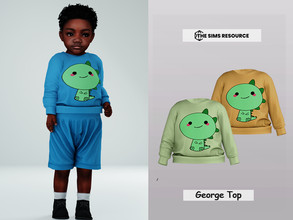 Sims 4 — George Top (Toddlers) by couquett — Cute top for toddlers - 9 swatches - new mesh - HQ mod Compatible - Custom