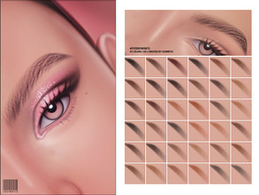 Sims 4 — Eyebrows | N73 by cosimetic — - Female - 45 Swatches - Custom thumbnail Enjoy!
