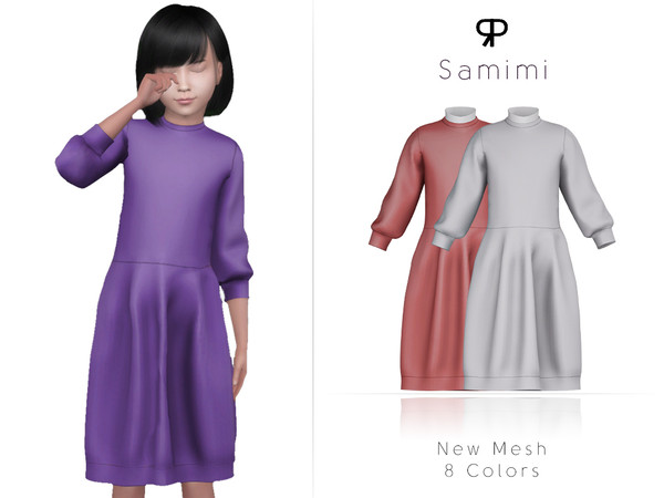 Sims 4 — Samimi by Praft — Praft - Samimi - 8 Colors - New Mesh (All LODs) - All Texture Maps - HQ Compatible - Custom