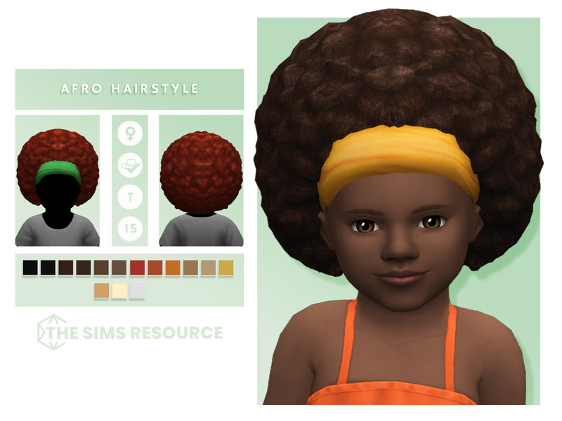 Sims 4 Afro Hairstyle (Toddler) by OranosTR