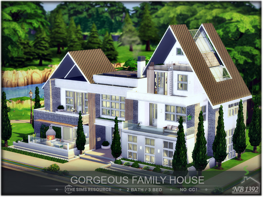 The Sims Resource Family House (No CC!)
