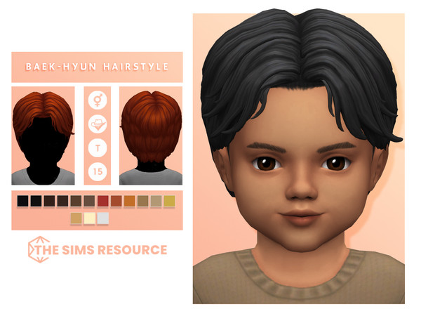 Sims 4 — Baek-Hyun Hairstyle [Toddler] by OranosTR — Baek-Hyun Hairstyle is a short hairstyle for toddler sims. This hair