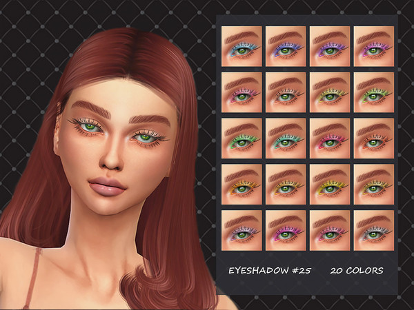 Sims 4 — MELDEANNE - EYESHADOW #25 by MELDEANNE — - CATEGORY: EYESHADOW - SWATCHES: 20 - GENDER: FEMALE