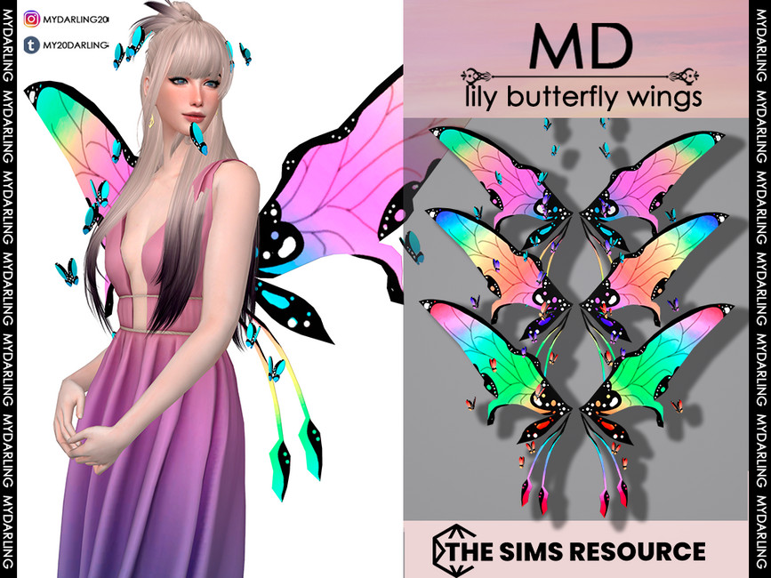 The Sims Resource - lily butterfly wings Adult