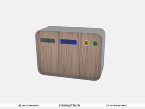 Sims 4 — Highschool Cafeteria - Trashbin by Syboubou — This trashbin is functional and available in many different