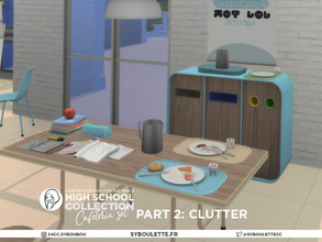 Sims 4 — Patreon release - High school Cafeteria set part 2 by Syboubou — This is a set that came with the release of the