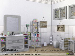 Sims 4 — Bathroom accessories by kardofe — Decorations to create a nice mess in the bathroom, in this first part of the