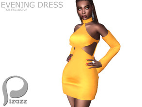 Sims 4 — Evening Dress TSRD652 by pizazz — Sims 4. Base Game: A beautifully stylish evening or party dress for your sims.