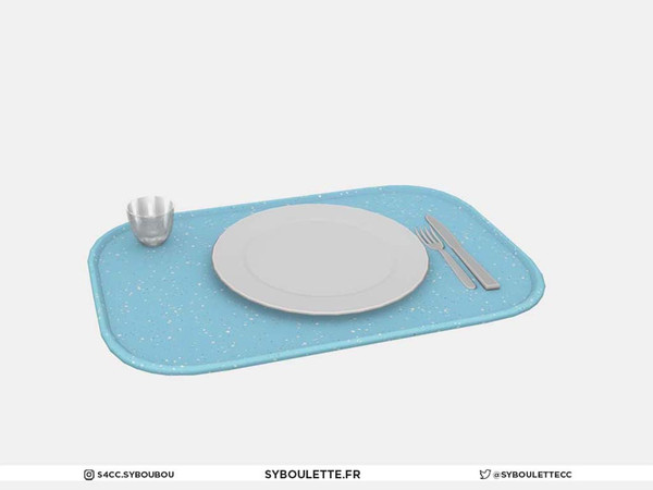 Sims 4 — Highschool Cafeteria - Empty tray by Syboubou — This is a decor empty tray. Tray color is available in many