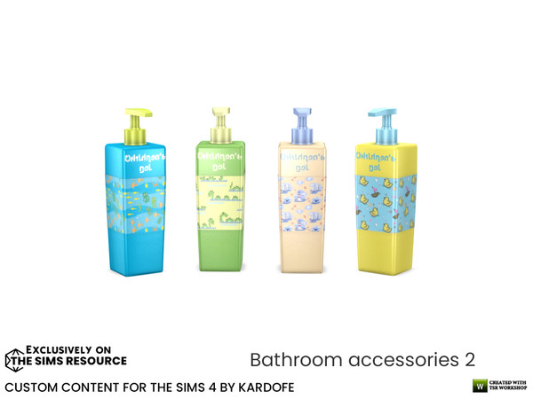 Sims 4 — kardofe_Bathroom accessories_Children's gel by kardofe — Decorative children's bath gel with dispenser In four