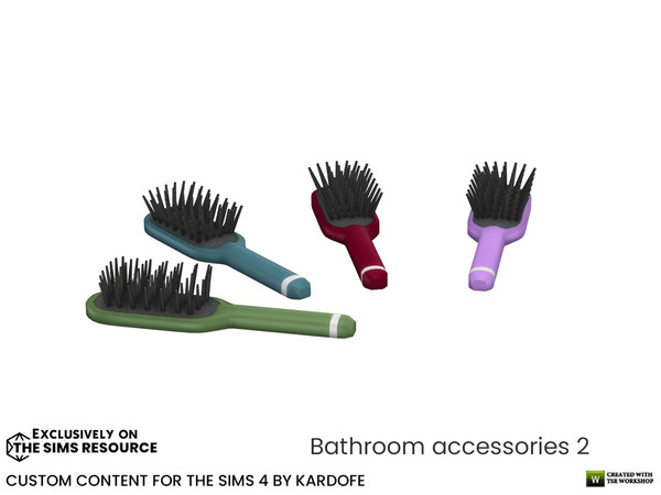 Sims 4 — kardofe_Bathroom accessories_Hairbrush by kardofe — Hairbrush, decorative in four colour options