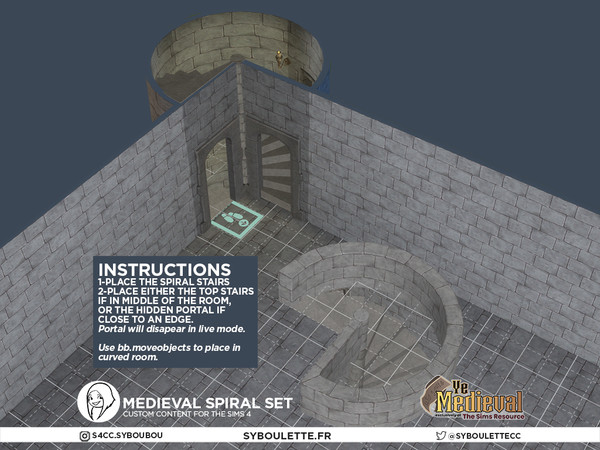 The Sims Resource - Spiral stairs tuning