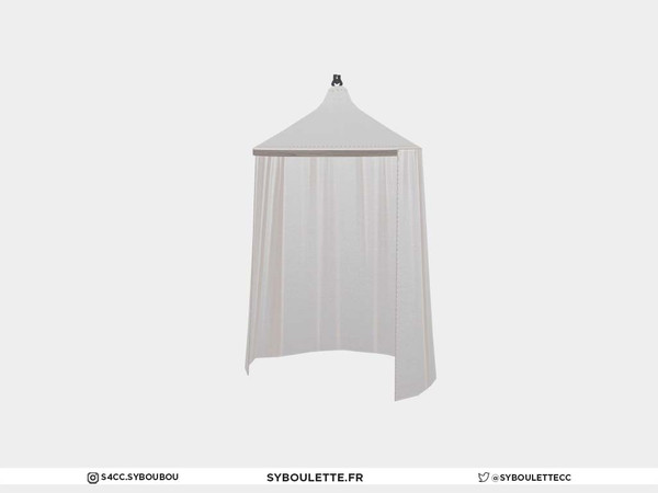 Sims 4 — Medieval bath curtain (short) by Syboubou — This curtain will fit the round bathtub from this set.