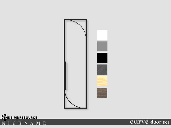 Sims 4 — curve windosws set_all glass door 1x4 by NICKNAME_sims4 — curve door set 12 package files. curve door set_door