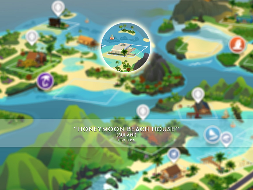 The Sims Resource Honeymoon Beach House