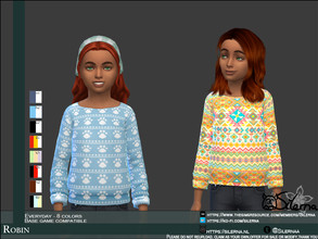 Sims 4 — Robin by Silerna — - Basegame compatible - Everyday - children - 8 different colors - Please do not reupload,