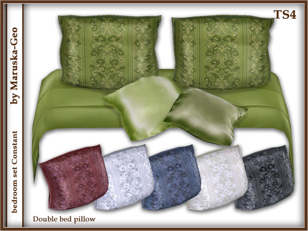 Sims 4 — [bedroom Constant] bed pillow by Maruska-Geo — bed pillow 6 colors