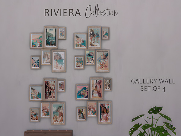 Sims 4 — Riviera Framed Travel Portraits - Gallery Wall Set 1 by Hferguso — Framed Gallery Wall Portraits from travel to