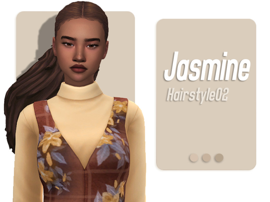The Sims Resource - Jasmine Hairstyle
