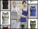 Sims 4 — Striped Tank Top (Gloves Accessory) by heathen13 — 25 Swatches File Size: 0.999 MB 