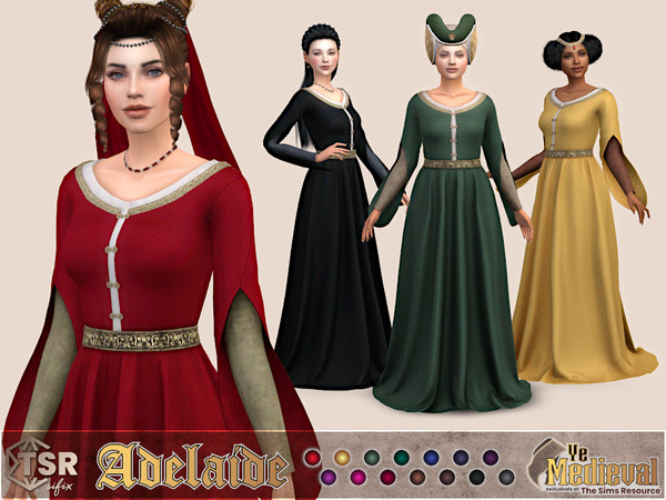The Sims Resource - Ye Medieval - Adelaide Dress