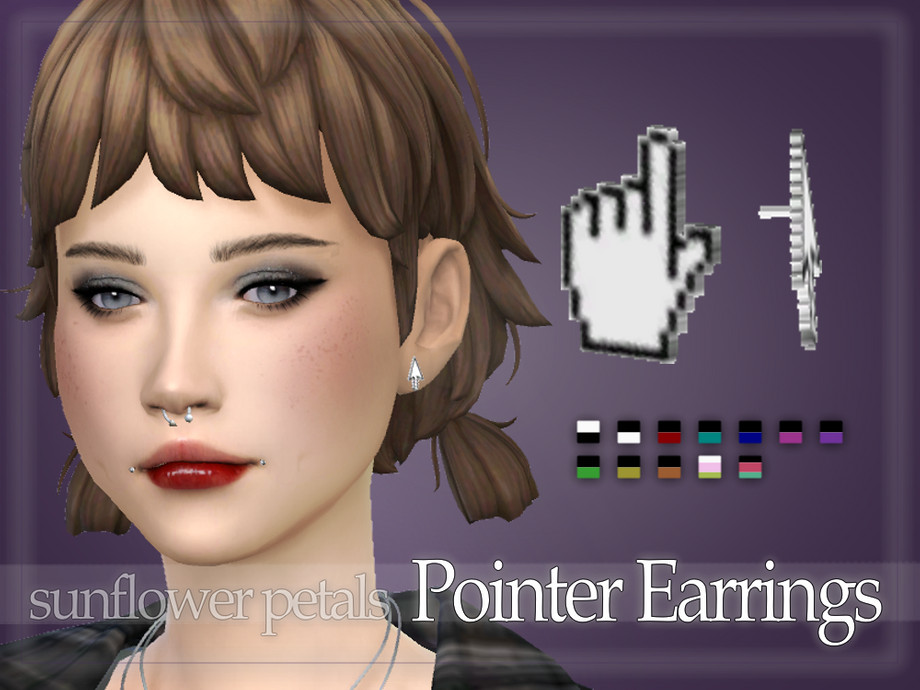 The Sims Resource - Pointer Earrings