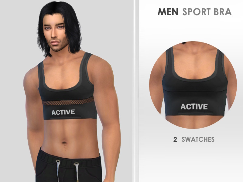 The Sims Resource - Men Sport Bra