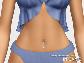 Sims 4 — Heaven Belly Piercing A (for Base Game Skins) by WisteriaSims — ** THIS BELLY BUTTON PIERCING IS FOR BASE GAME