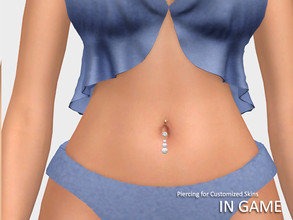 Sims 4 — Heaven Belly Piercing B (for Customized Skins) by WisteriaSims — ** THIS BELLY BUTTON PIERCING IS FOR CUSTOMIZED