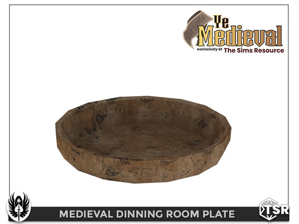 Sims 4 — Medieval Dinning Room Plate by nemesis_im — Plate from Medieval Dinning Room Set - 1 Colors - Base Game