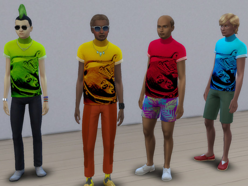 Sims Rocco Freestyle The Sims Resource - Rock-N-Roll Halftone