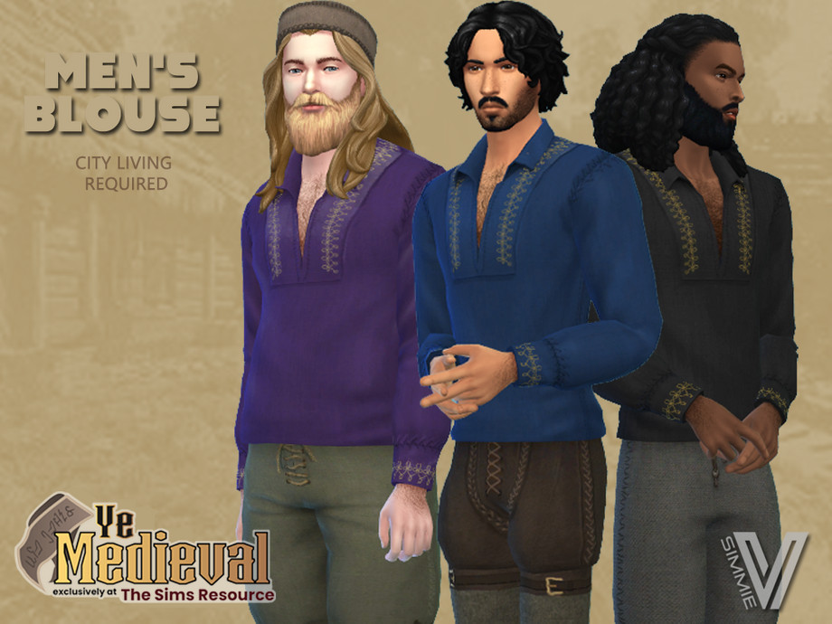 The Sims Resource - Ye Medieval Male Blouse