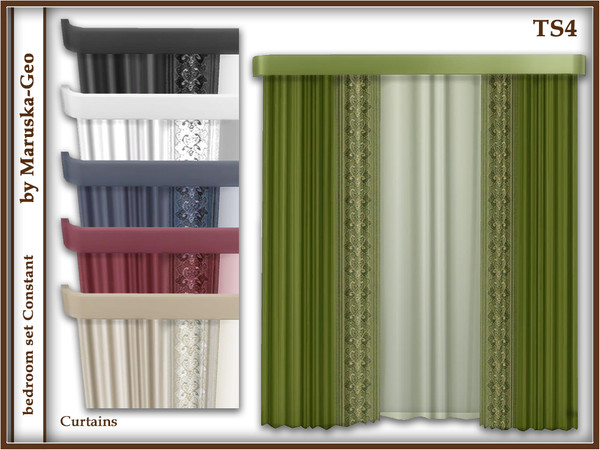 Sims 4 — M-Geo [decor Constant] curtains by Maruska-Geo — curtains - 6 colors