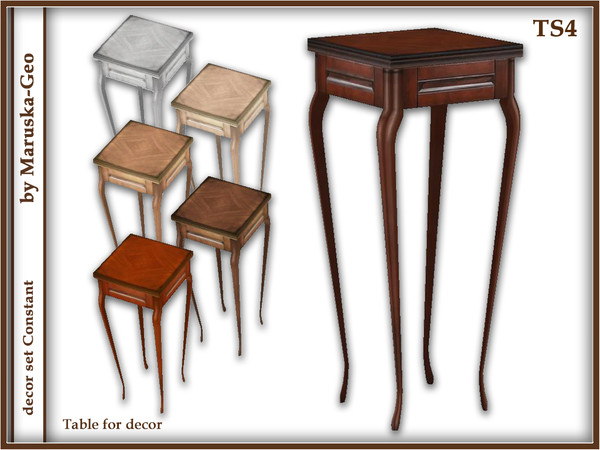 Sims 4 — M-Geo [decor Constant] table for decor by Maruska-Geo — table for decor - 6 colors