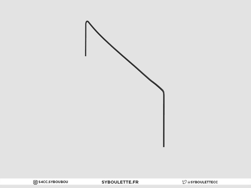 The Sims Resource - Curved bar railing - 3x3 (medium)