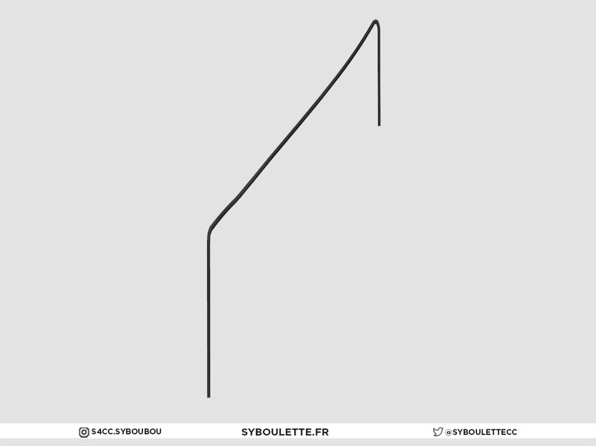 The Sims Resource - Curved bar railing - 3x3 (tall)