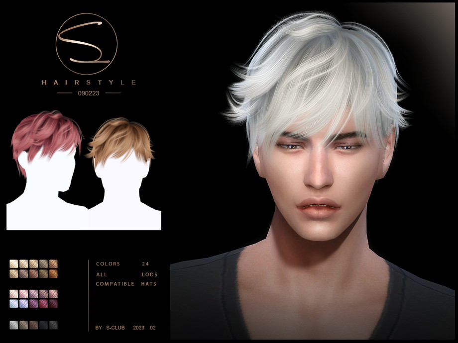 The Sims Resource - Short man hairstyle Cezar(090223) by S-CLUB