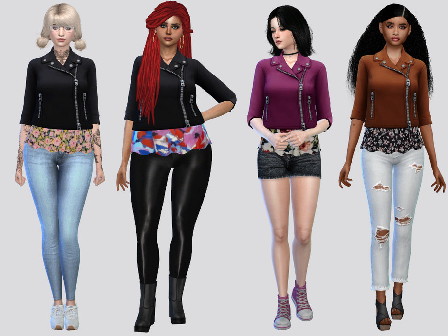 The Sims Resource - Dahlia Leather Jacket
