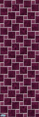 Sims 2 — Studio K Marble Splash - Wine by StudioKhagerks — Studio K signature color marble tile and small solid tile in a