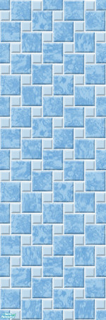Sims 2 — Studio K Marble Splash - Sky by StudioKhagerks — Studio K signature color marble tile and small solid tile in a