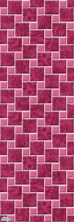 Sims 2 — Studio K Marble Splash - Raspberry by StudioKhagerks — Studio K signature color marble tile and small solid tile